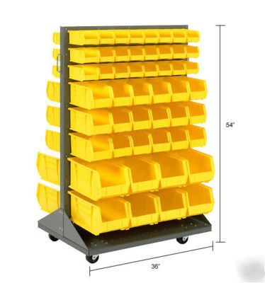 Storage bins pick rack mobile - commercial - 192 bins
