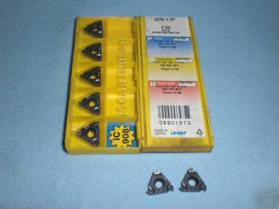 7PCS iscar 16ERM 14 npt IC908 threading inserts M20 M30