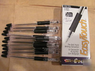 Pilot easytouch ball point pens 10BX broad pt black ink