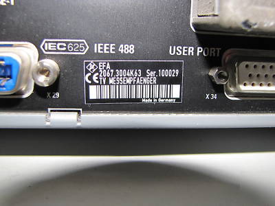 Rohde & schwarz r&s efa 63 dvb-c tv test receiver