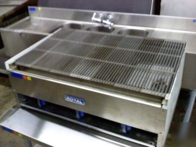 New - royal char rock broiler 36-inch