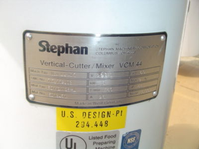 Stephan vertical cutter mixer vcm-44 - used