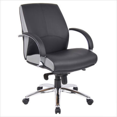 Verdi mid back executive chair chrome black