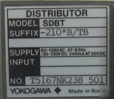 Yokogawa power distributor sdbt-210*b/tb two output